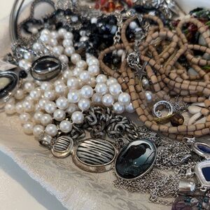 Elegant chicos crow Black and White Pendant Necklace reseller lot bundle #156